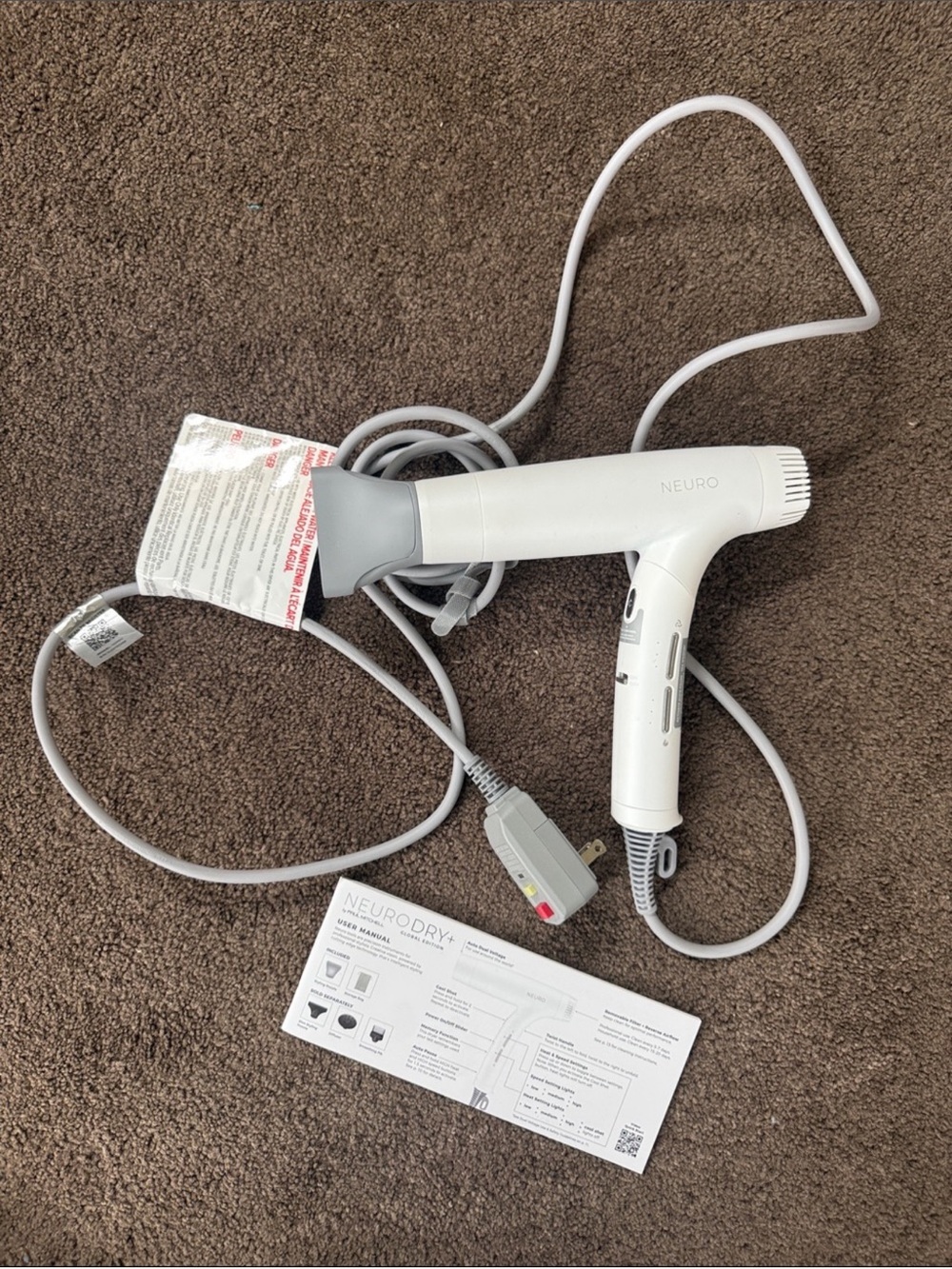Paul Mitchell Neuro Dry Hair Dryer in White and Gray